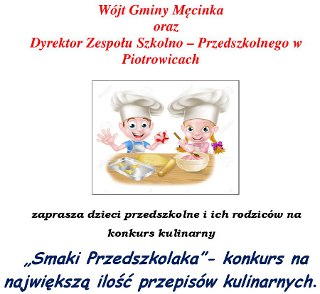 "Smaki Przedszkolaka" - konkurs na największą ilość przepisów kulinarnych 