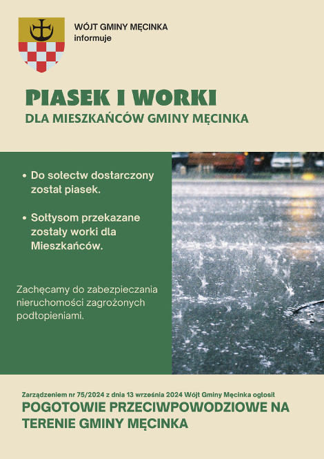 Informacja piasek i worki