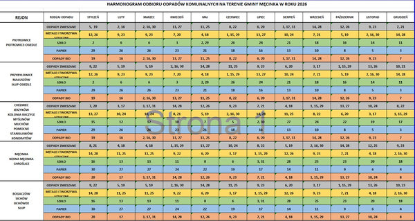 Harmonogram 2026 mini