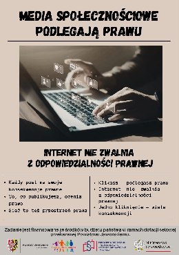 infoplakaty MEDIA SPOŁECZNOŚCIOWE PODLEGAJĄ PRAWU