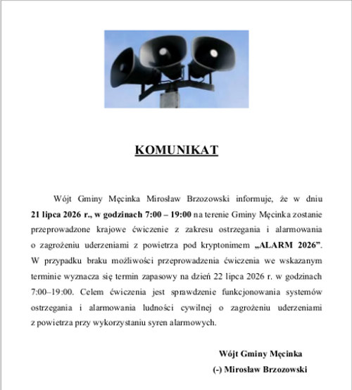 komunikat alarm2026