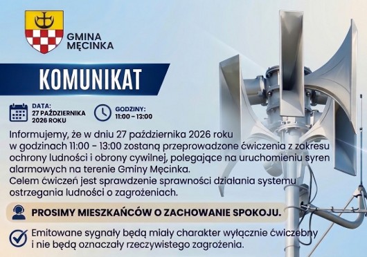 Komunikat - ćwiczenia 27.10. sygnał alarmowy
